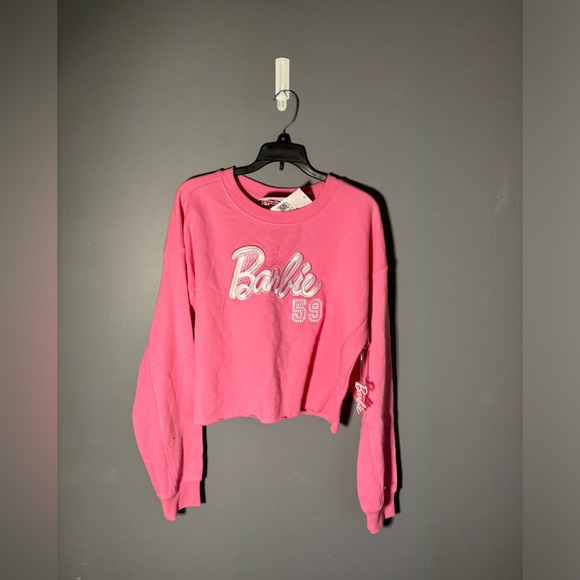 Forever 21 Tops - Barbie x Forever 21 Cropped Oversized Sweatshirt Size Large